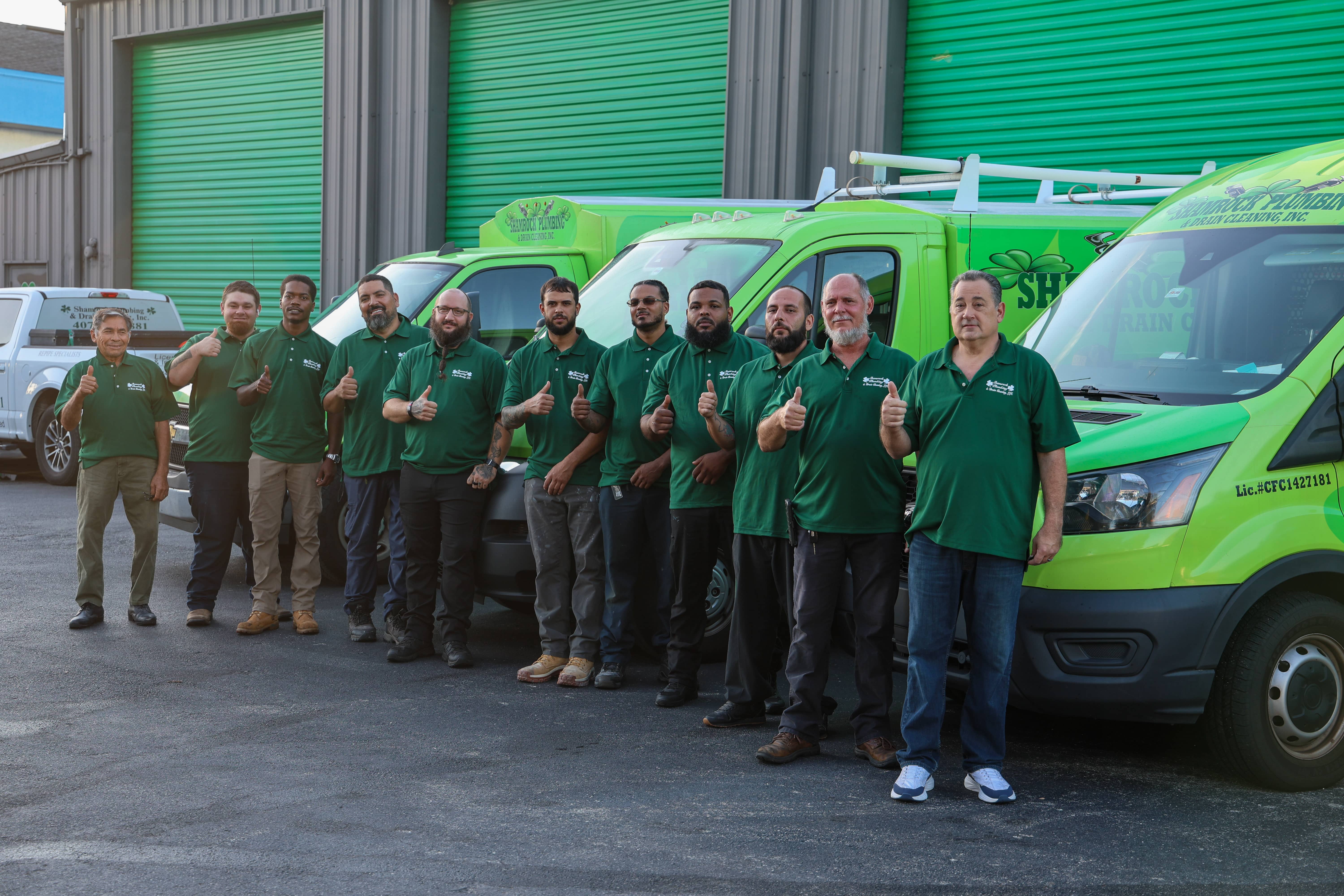 The Shamrock Plumbing repipe team